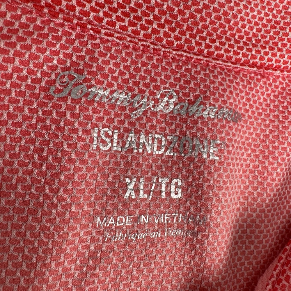 Tommy Bahama Polo Shirt Mens XL IslandZone Performance Breathable Hawaiian Aloha - Picture 2 of 8